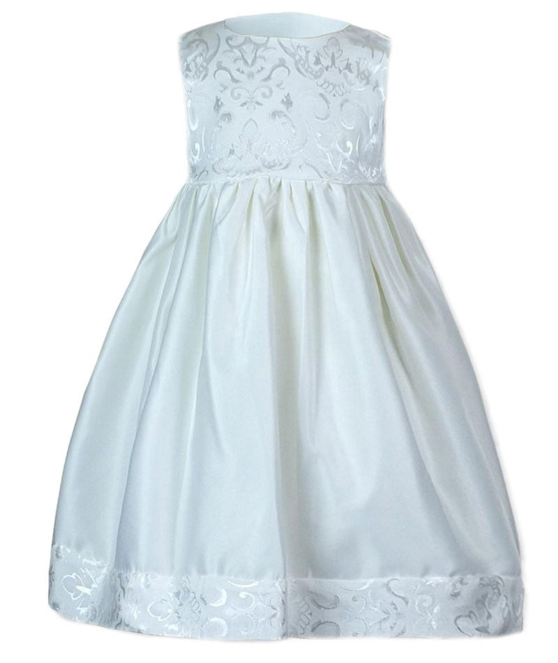 Ensemble Robe de Baptême Brodée pour Fillettes - Blanc