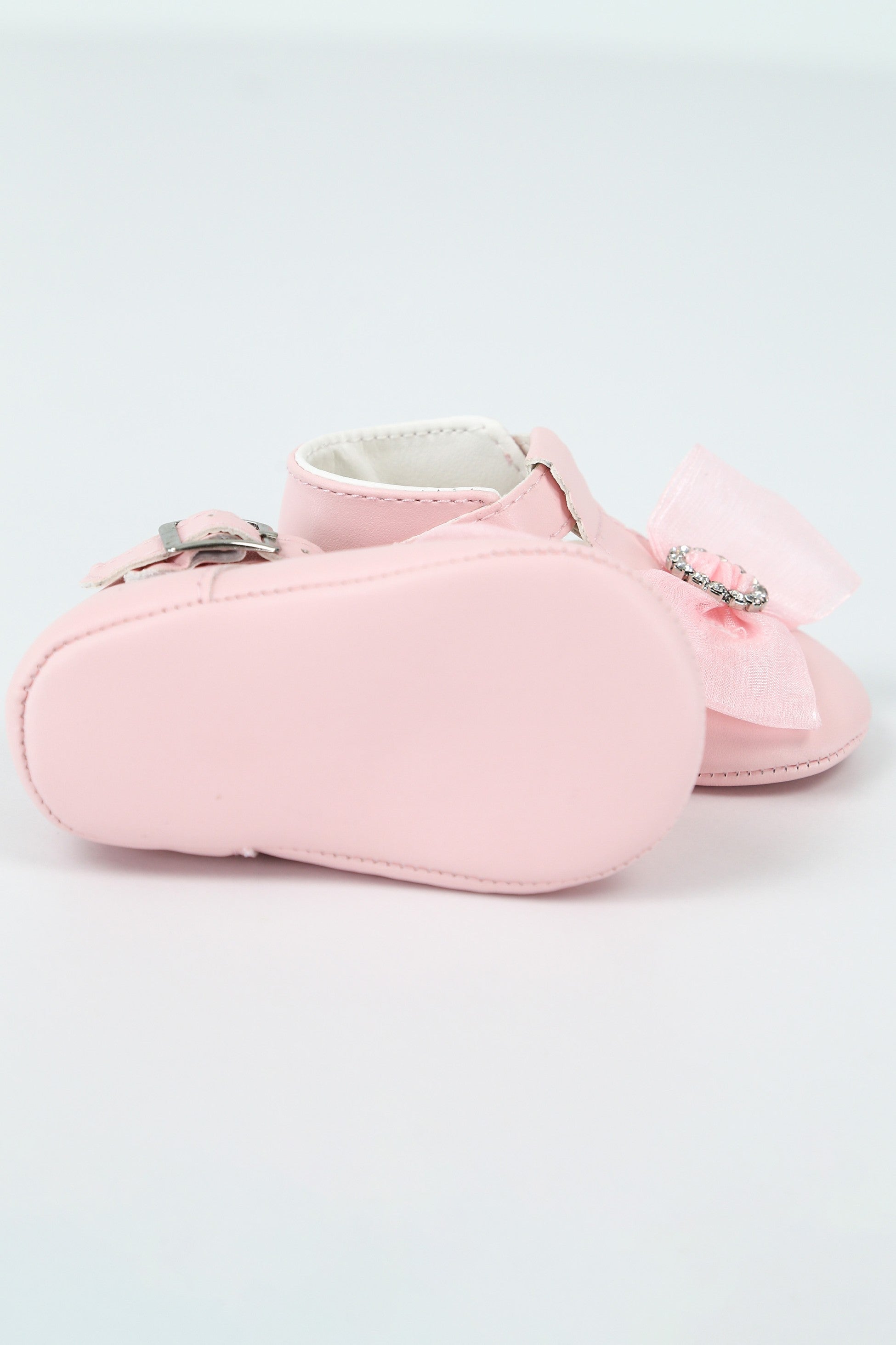 Baby Girls Rhinestones Christening Shoes - MILLIE - Pink