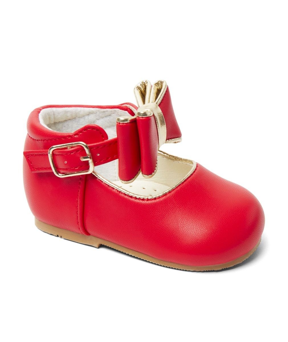 Chic Baby Mädchen Schleifen Schnallenschuhe - SKY - Rot