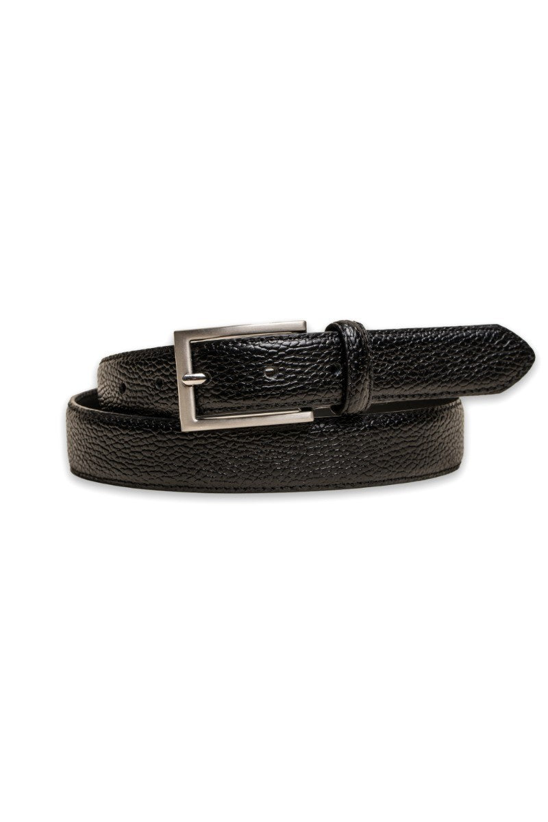 Ceinture de costume en cuir verni - Noir