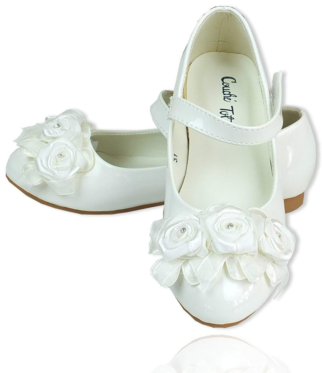 Flower Girls Mary Jane Formal Patent Shoes - Ivory