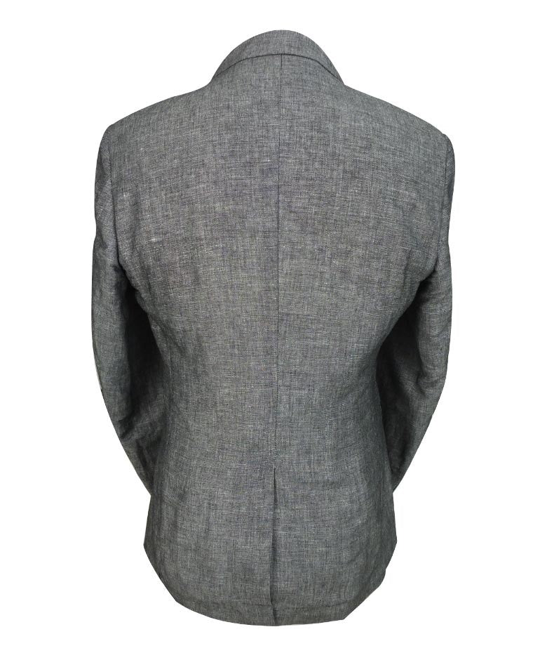 Herren Slim Fit Leinenanzug - ETHAN Style - Schwarzgrau