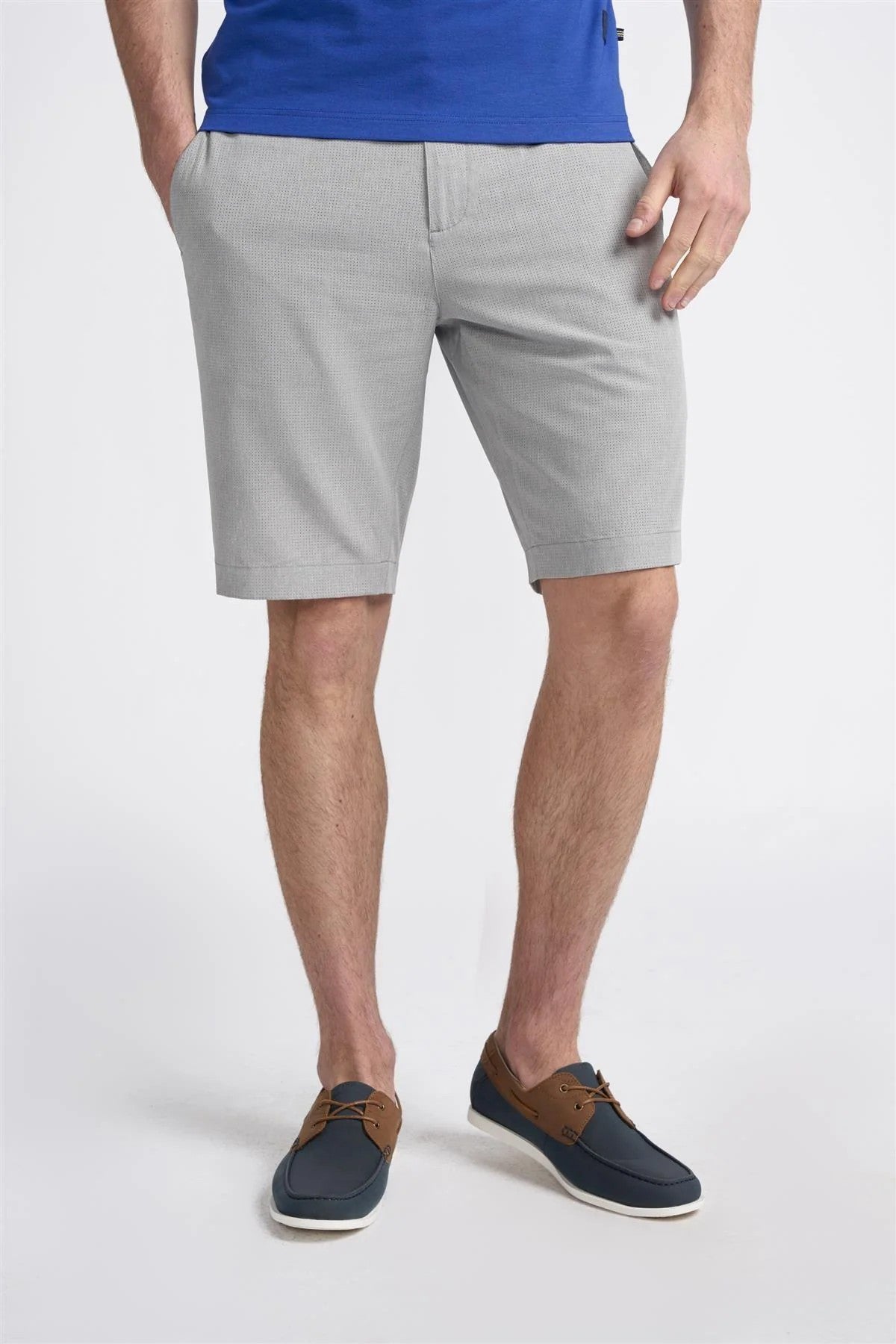 Herren Sommer Essentials Strukturierte Shorts – DENVER - Grau