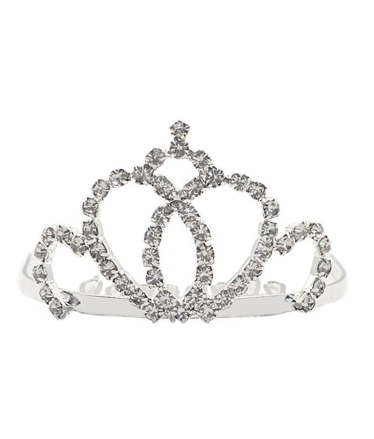 Couronne en Cristal Argent Étincelante pour Filles