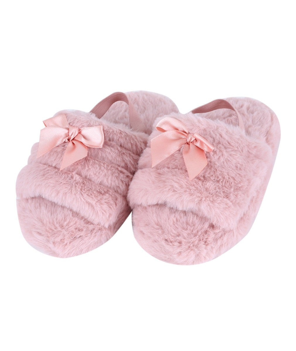 Girls Fur Plush Slipper - Pink