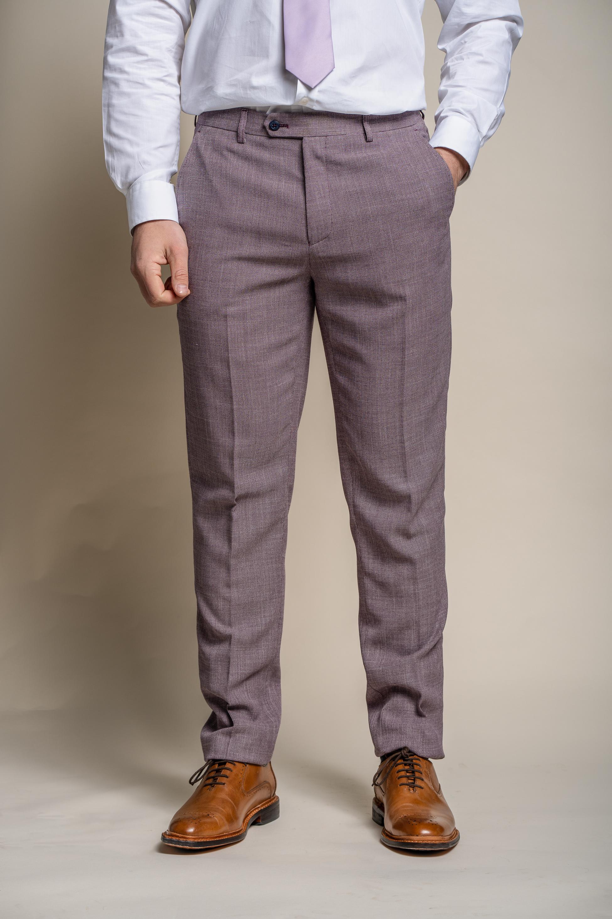 Pantalon formel ajusté pour hommes - MIAMI - Lilas