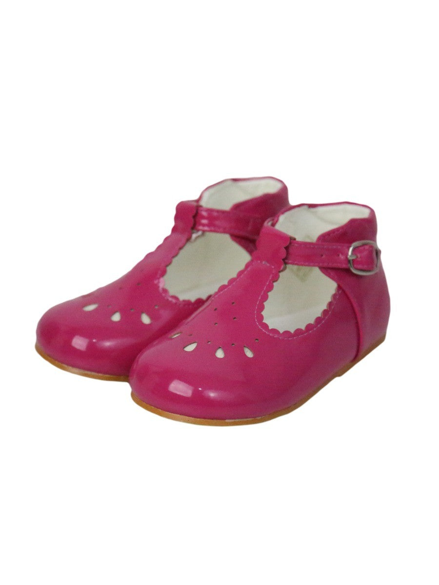 Mädchen Brautjungfern Perforierte Schuhe - Fuchsia