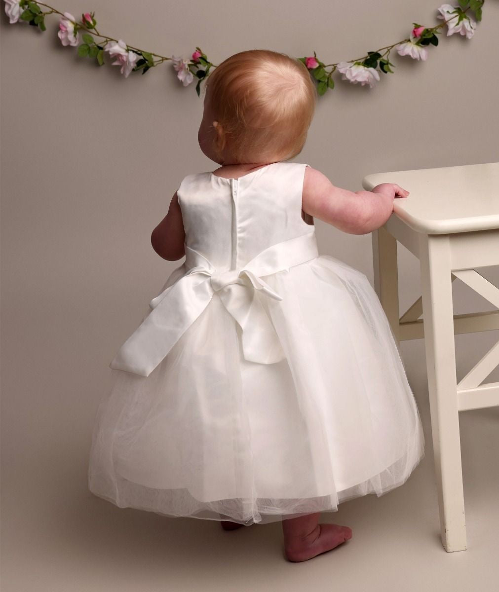 Robe de baptême en dentelle pour bébés filles - LAYLA - Ivoire