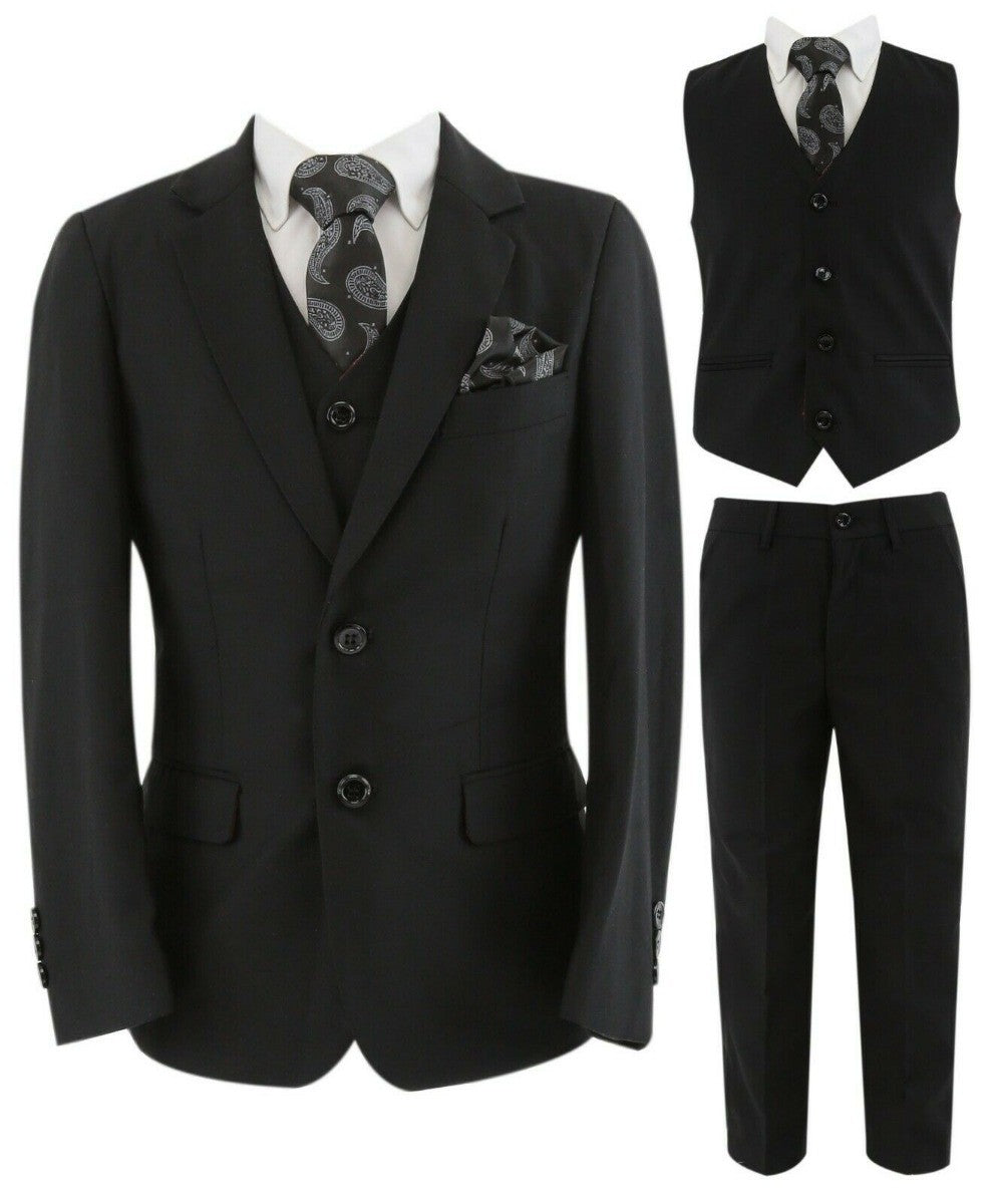 Costume Noir Tailored Fit pour Garçons - PARKER - Noir