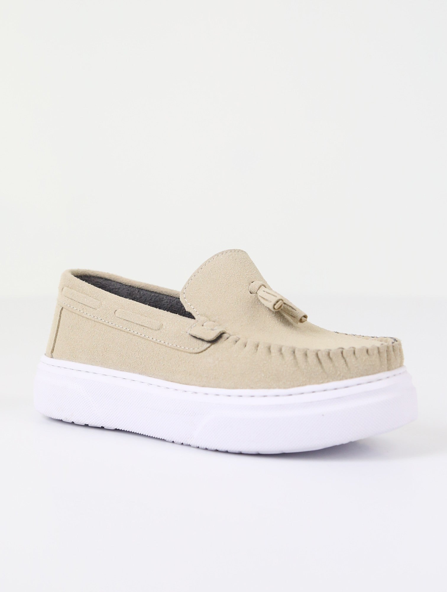 Mocassins en Suède à Semelle Épaisse pour Garçons - URBAN - Beige