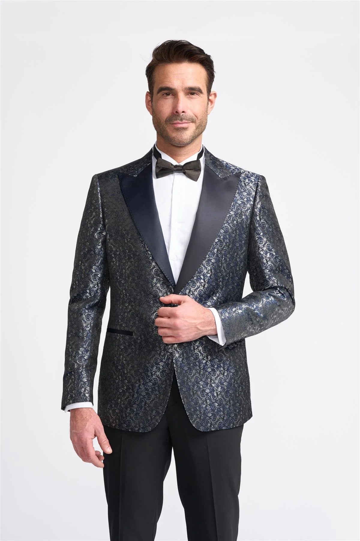 Herren Paisley Schimmernder Smoking Blazer - TOROS - Gold