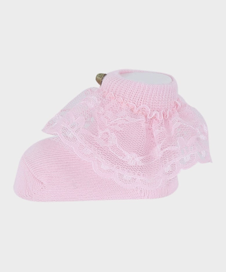 Baby Mädchen Stirnband und Socken-Set - Pink