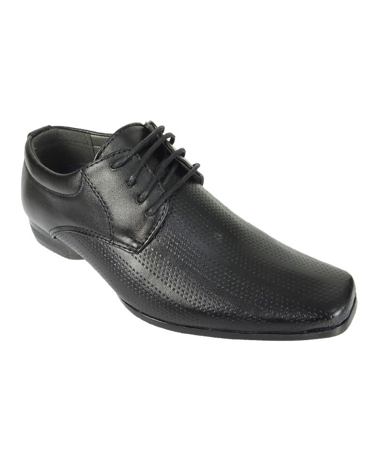 Jungen Schnür-Derby Schuhe - BRIGHTON Schwarz - Schwarz