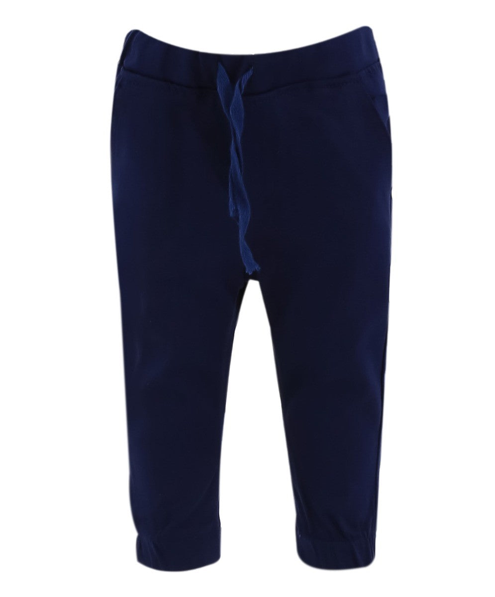 Pantalons Chino en Coton Élastique pour Garçons - ENZO - Bleu Marine