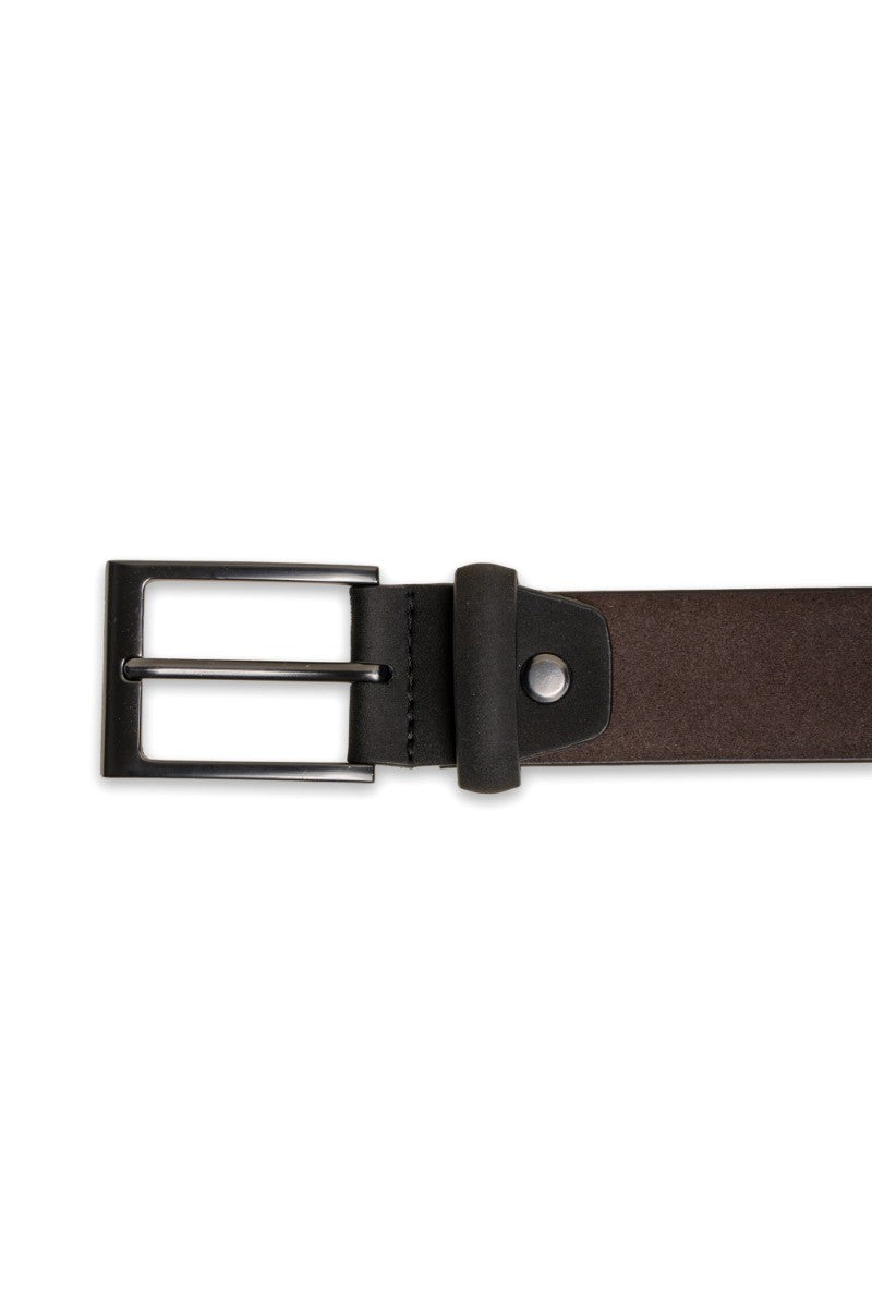 Men's Leather Belt Accessory - Brown