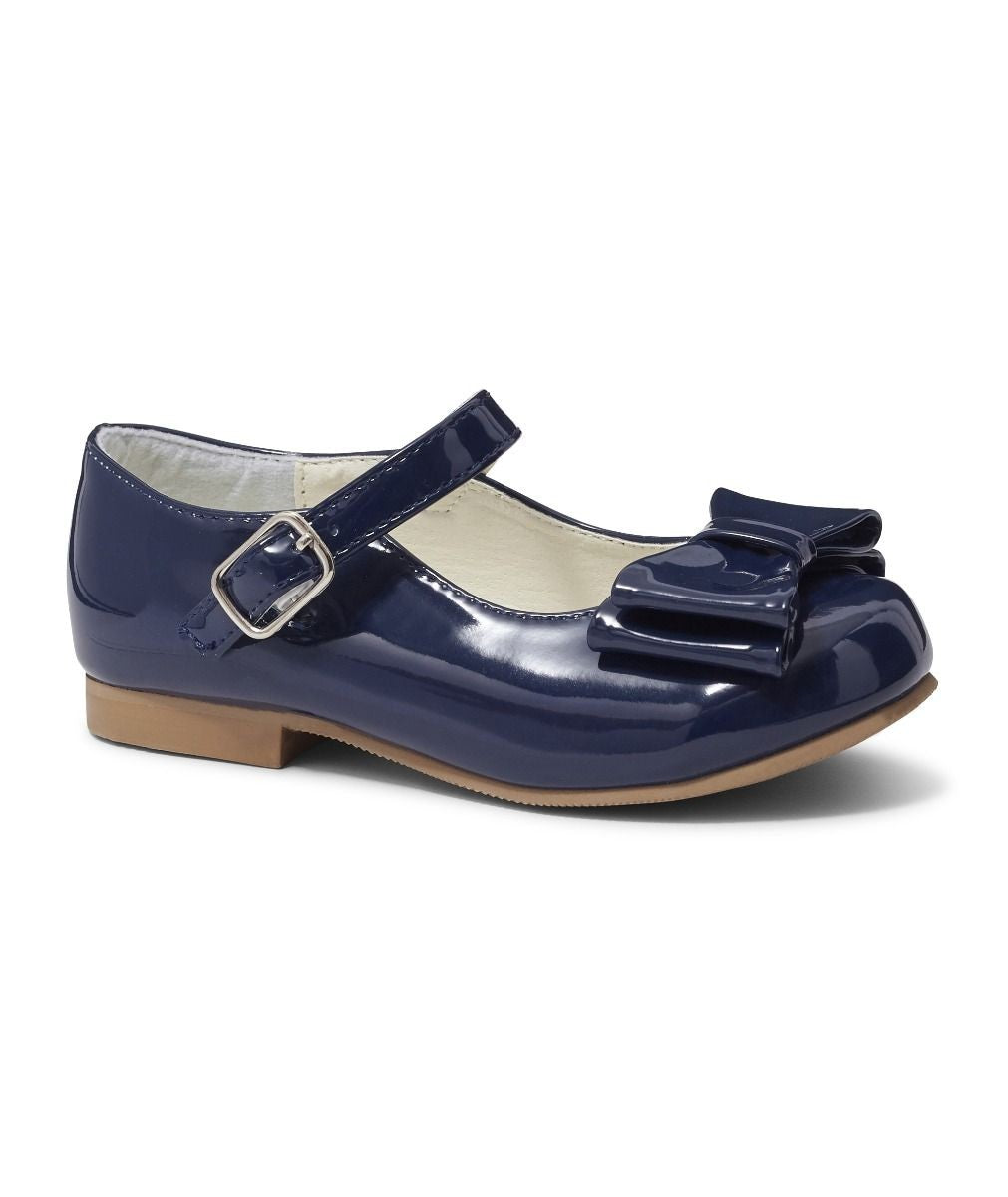 Chaussures Mary Jane Vernies avec Nœud pour Filles - LIYA - Bleu Marine