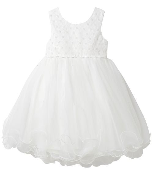 Robe en tulle à sequins pour bébés et filles - RILEY - Blanc