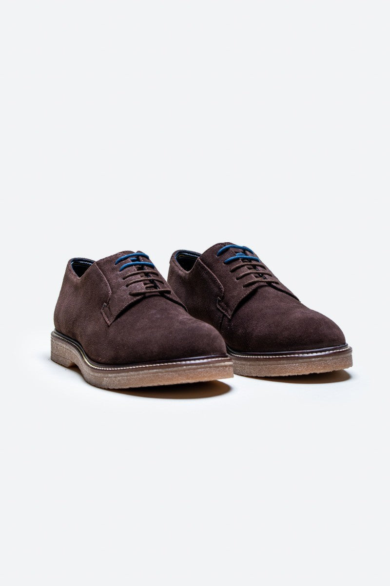 Chaussures en suède à lacets pour hommes - RICHMOND - Marron