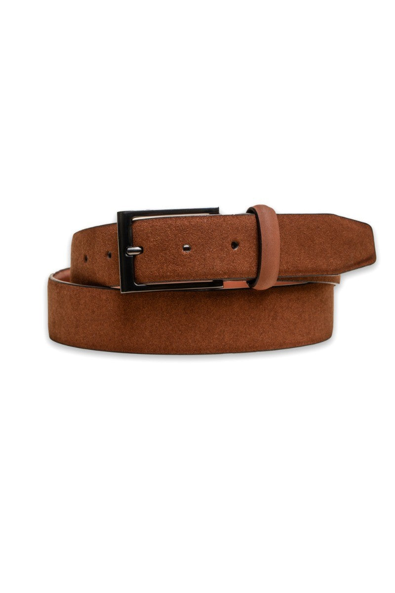 Accessoire ceinture en cuir pour hommes - Marron Rouille