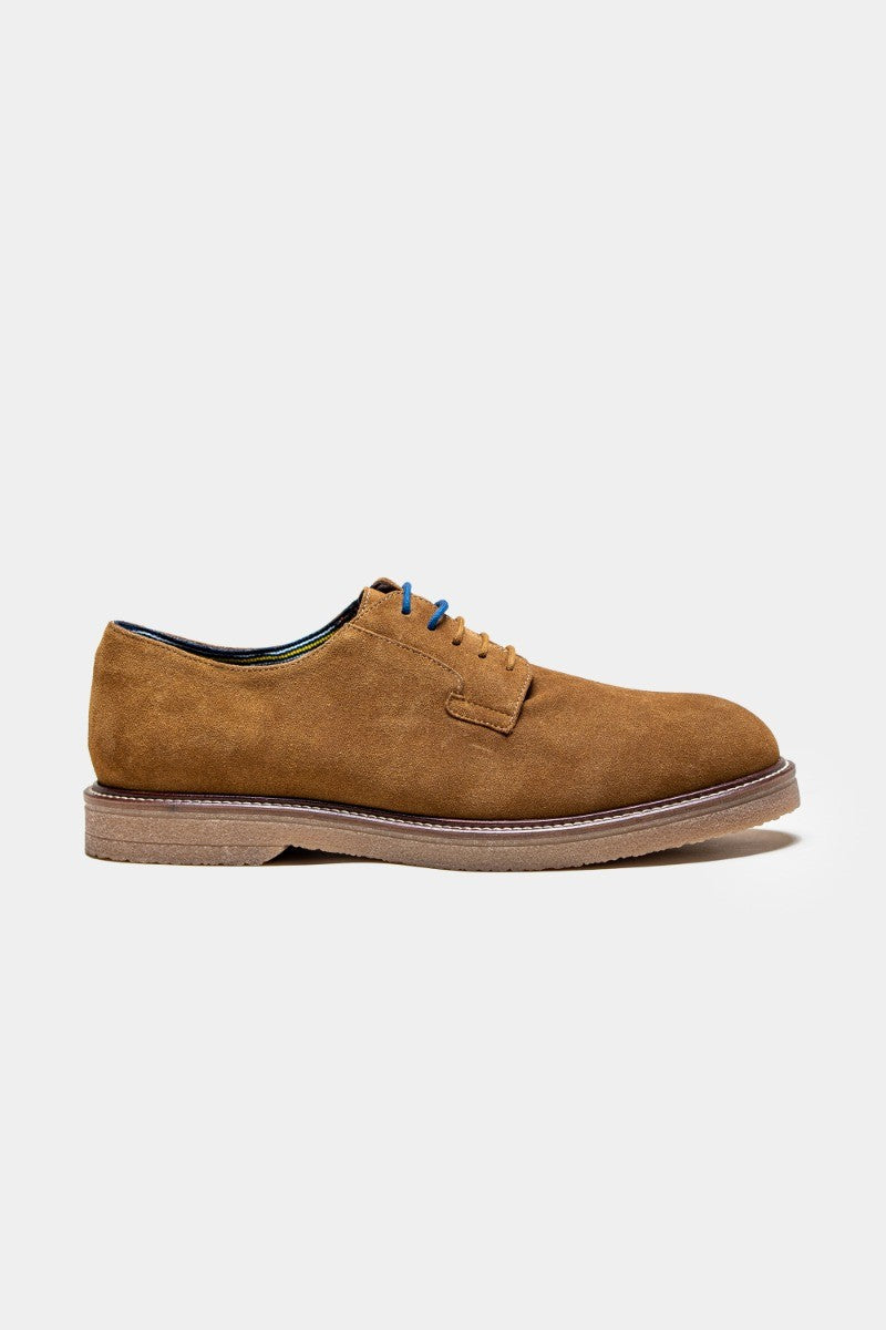 Men's Suede Lace up Shoes - RICHMOND - Tan Brown