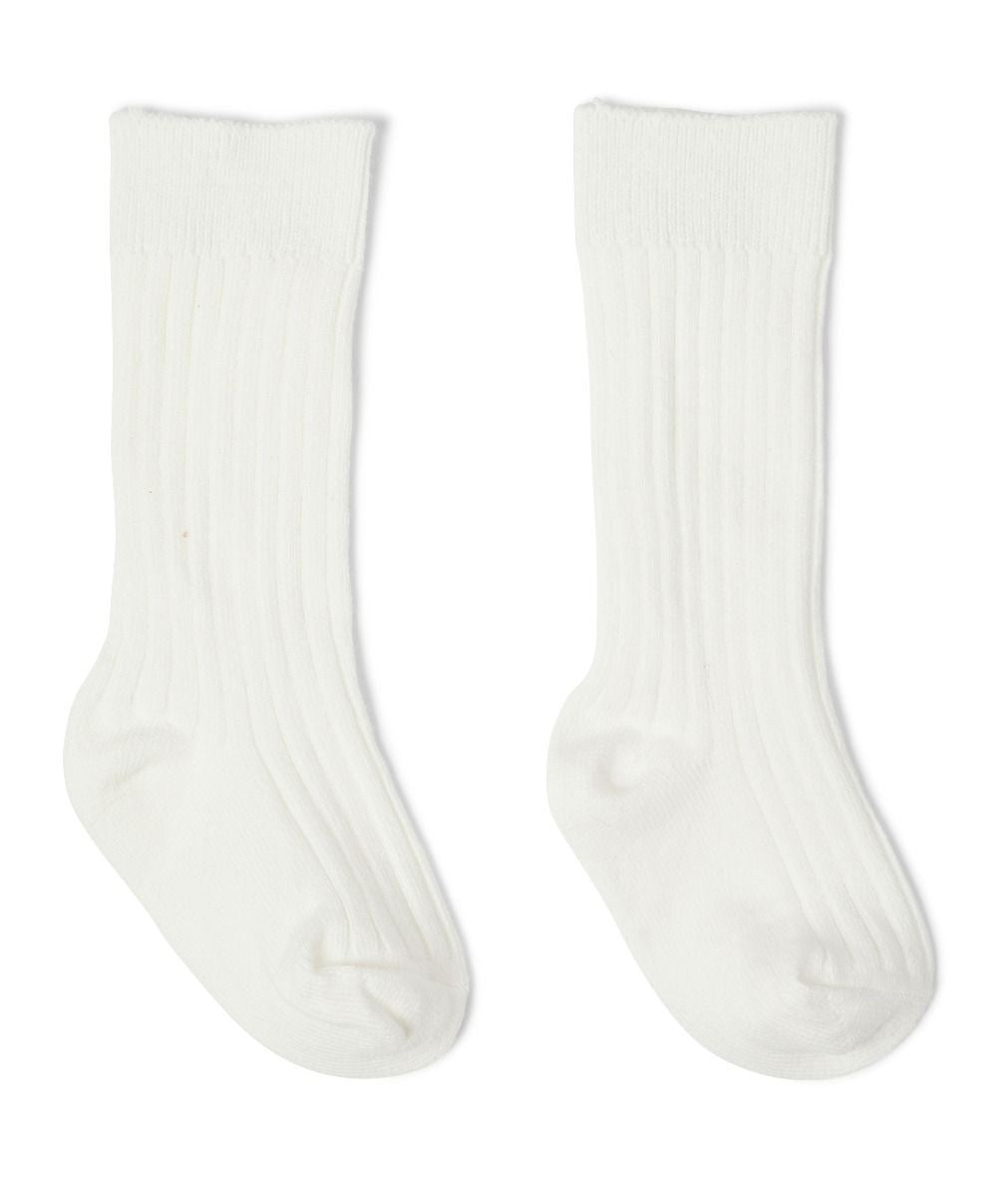 Boys Everyday Wear Ribbed Socks - ETHAN - Ivory