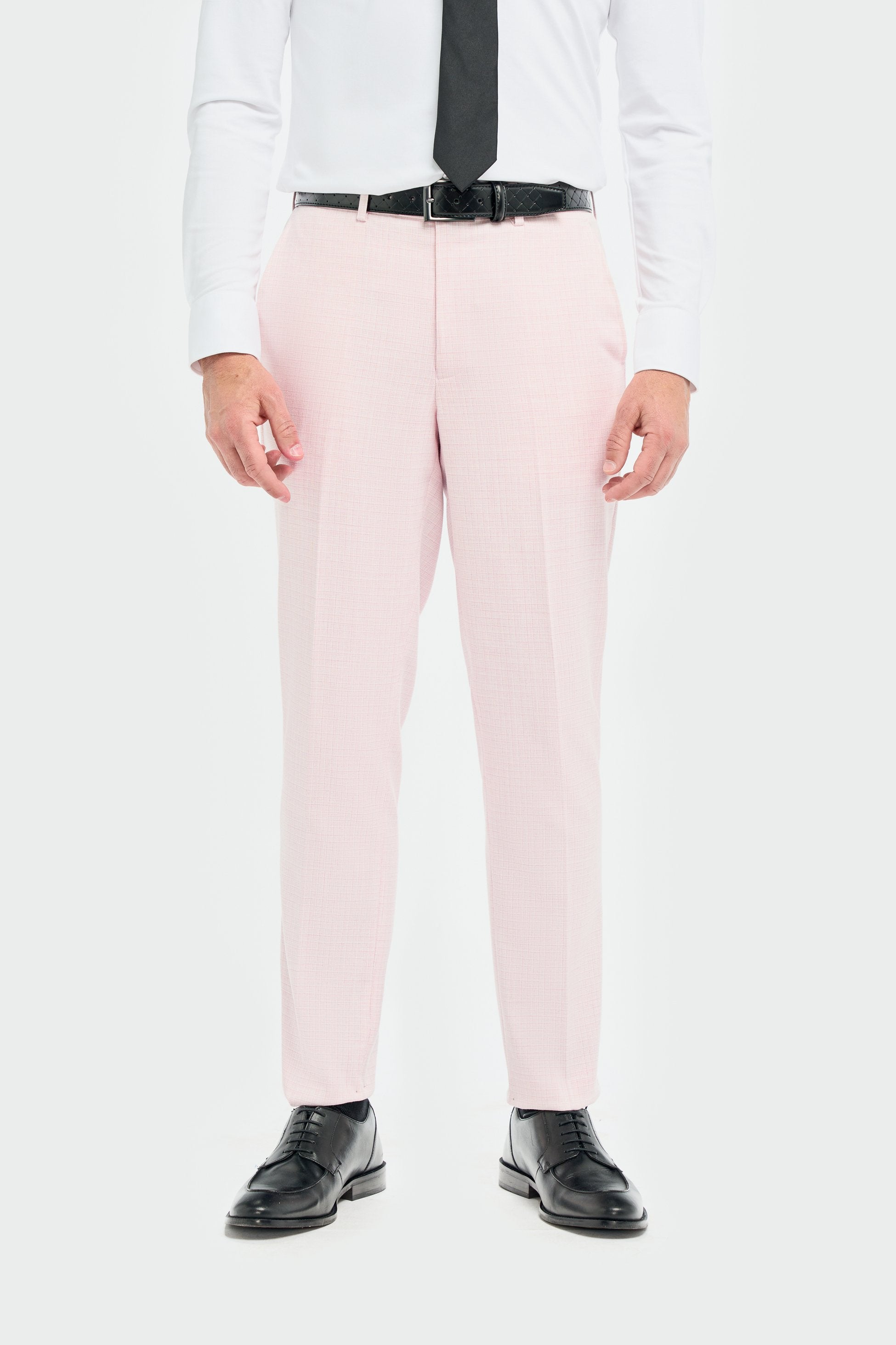 Men’s Slim Fit Textured Formal Trousers - Tropez - Mauve