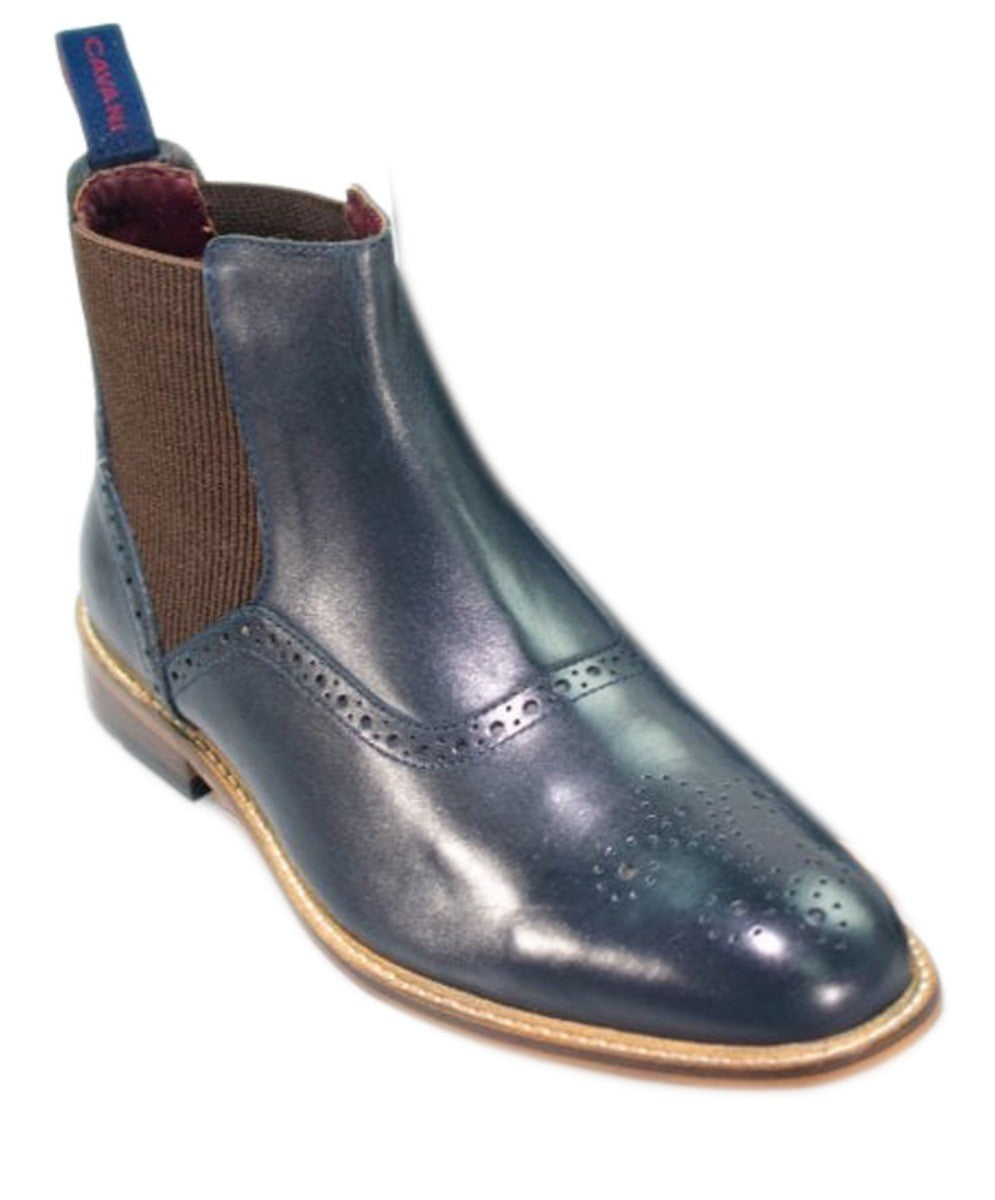 Bottes MORIARTY BURGANDY de Cavani Footwear - Bleu Marine