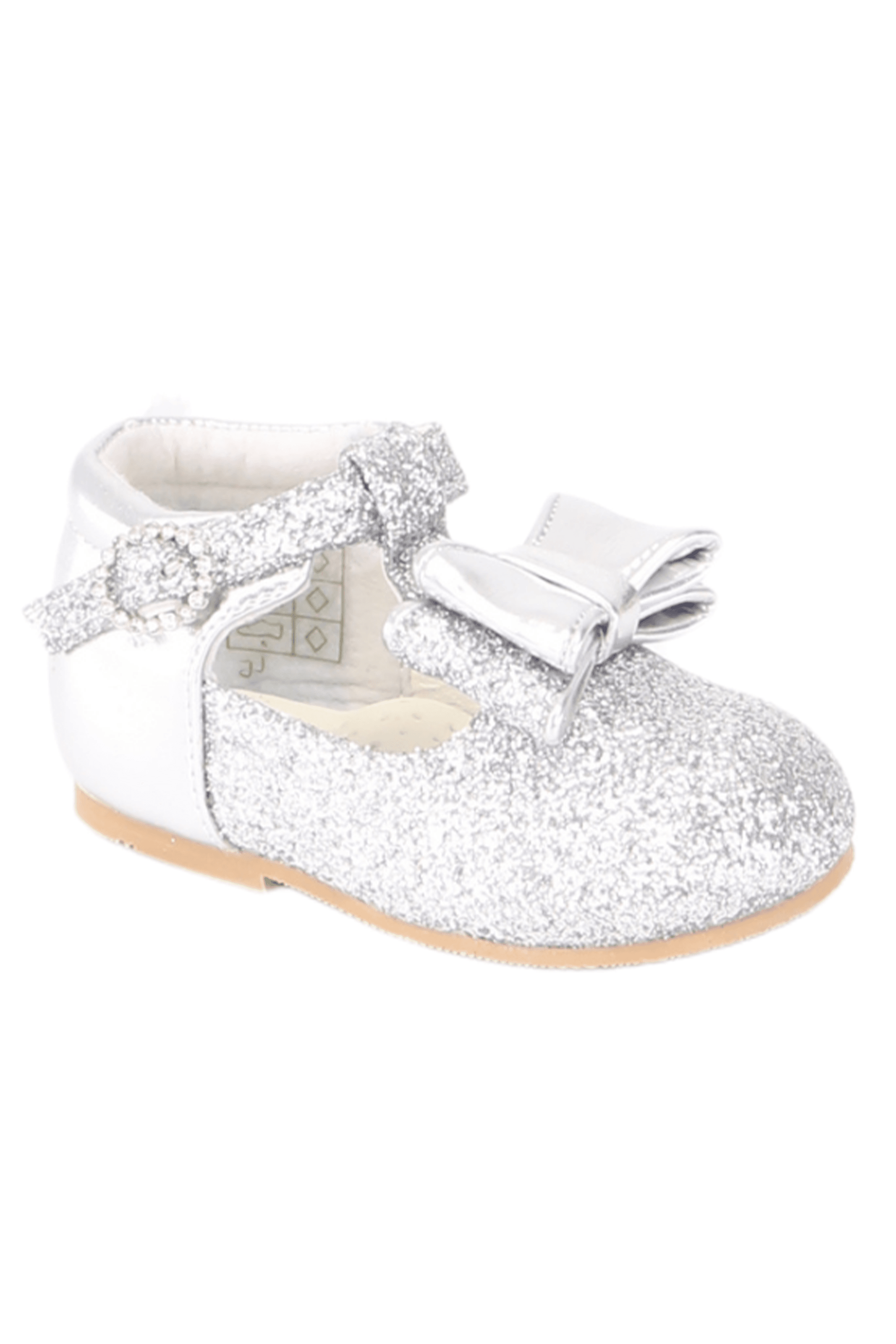 Baby Mädchen Glitzernde Mary Jane Schuhe - CORA - Silber