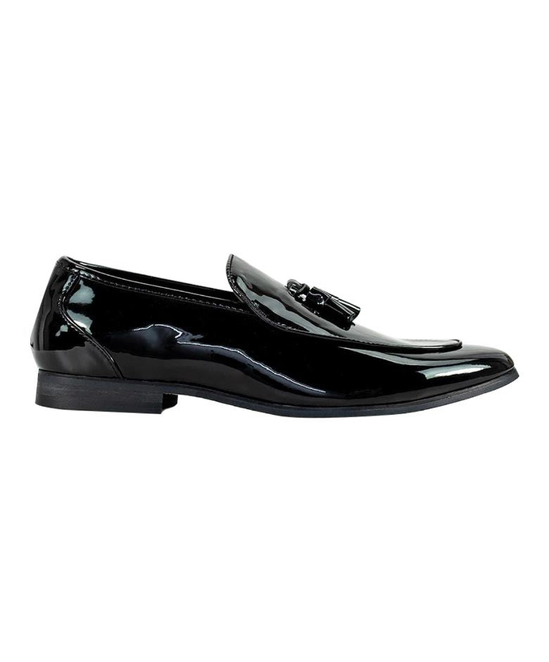 Herren Lack Schwarz Smoking Schuhe - WALTER - Schwarz