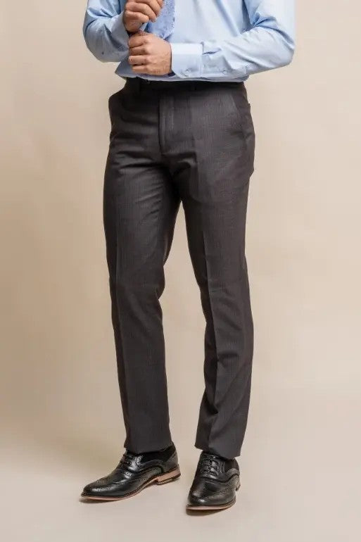 Pantalon formel ajusté pour hommes - SEEBA Graphite - Gris Foncé