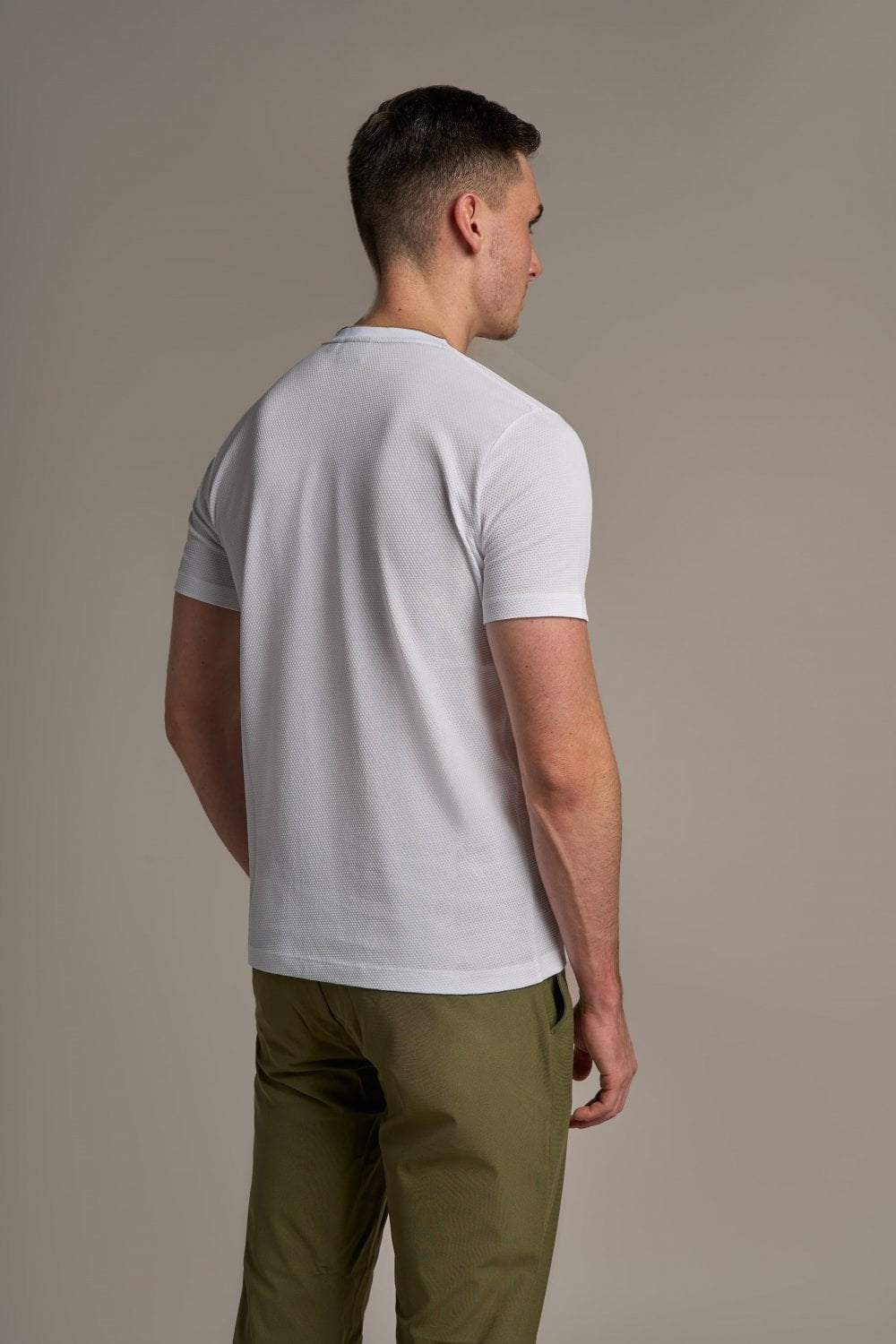 Herren Baumwoll Slim Fit T-Shirt - BYRON - Weiß