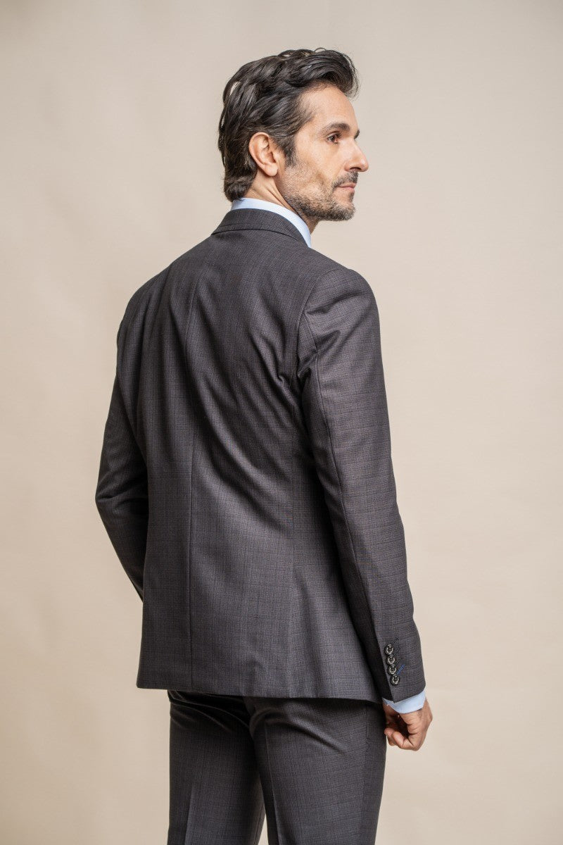 Veste de costume formelle ajustée pour hommes - SEEBA Graphite - Gris Foncé