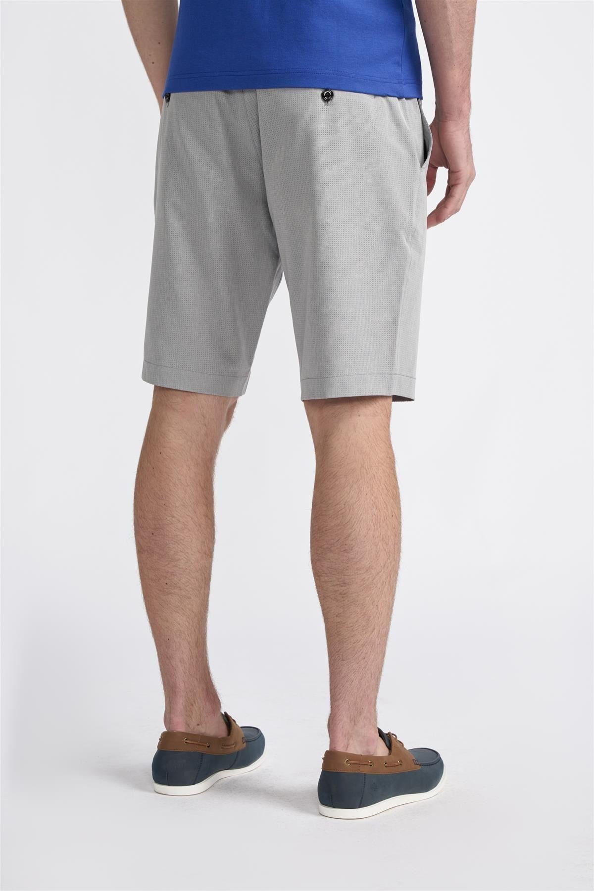 Herren Sommer Essentials Strukturierte Shorts – DENVER - Grau