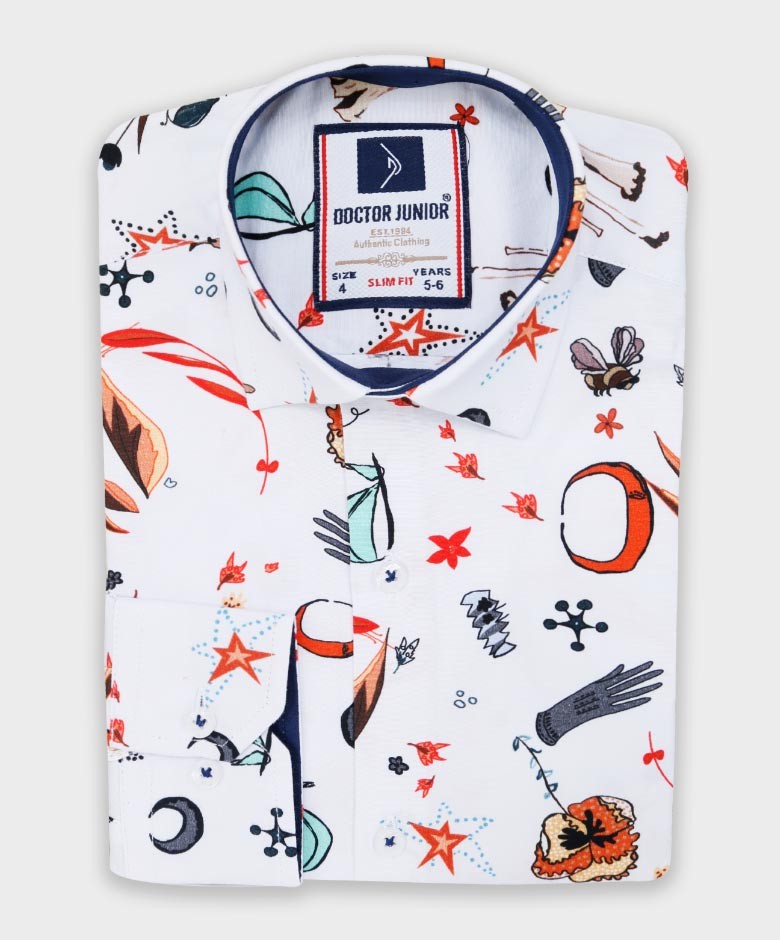 Chemise à Imprimé Nautique pour Garçons - Multicolore