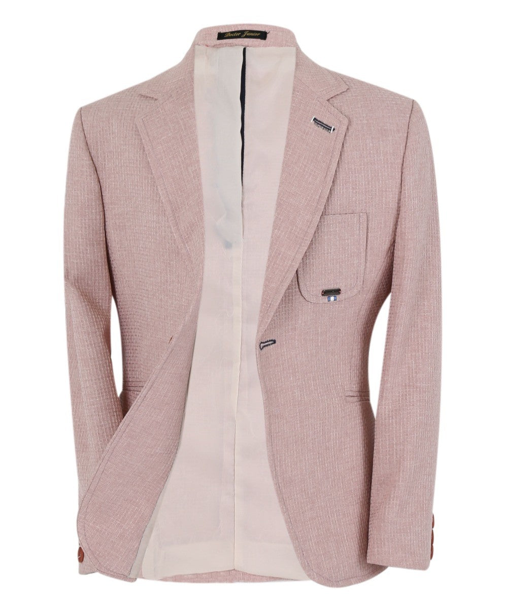 Jungen Twill Einreihiger Slim Fit Blazer - TERRY - Zartrosa