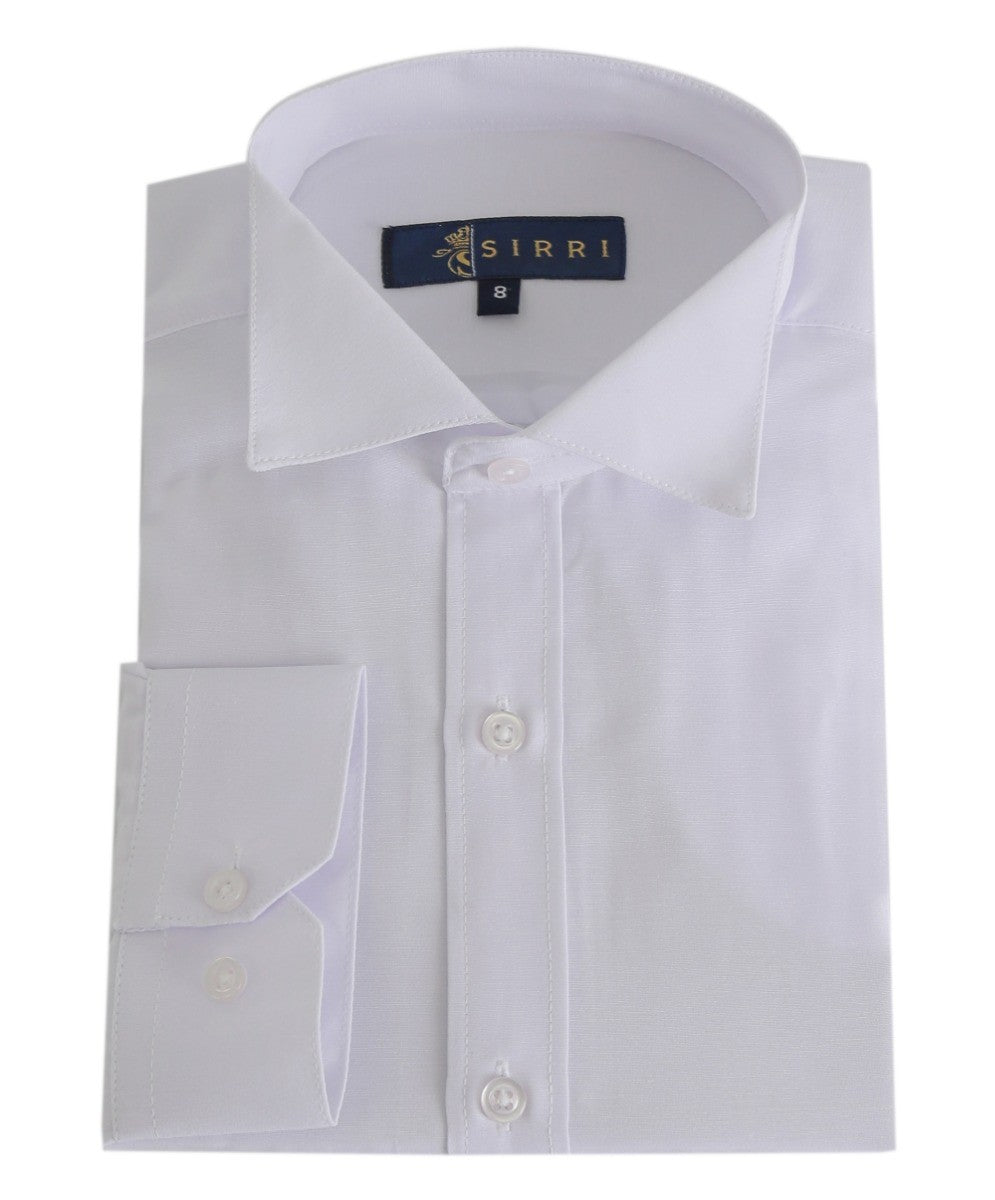 Chemise de Smoking à Col Cassé Slim Fit pour Garçons - Blanc