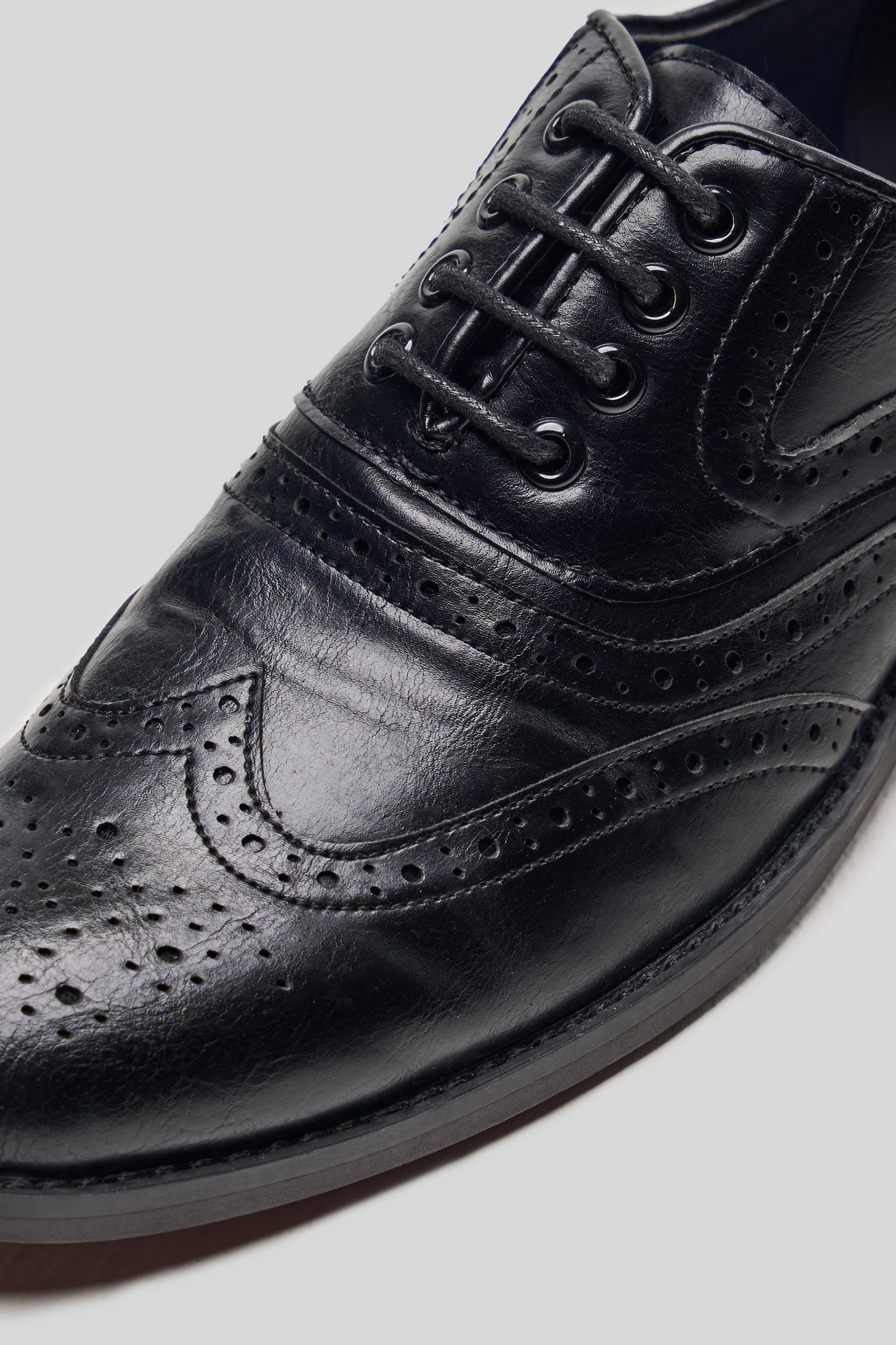 Chaussures Oxford brogue à lacets pour garçons - RUSSEL - Noir