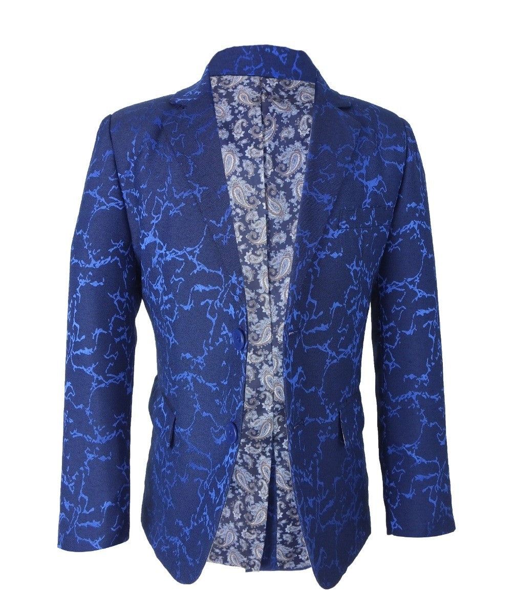 Jungen Marmor Druck Blazer - Blau