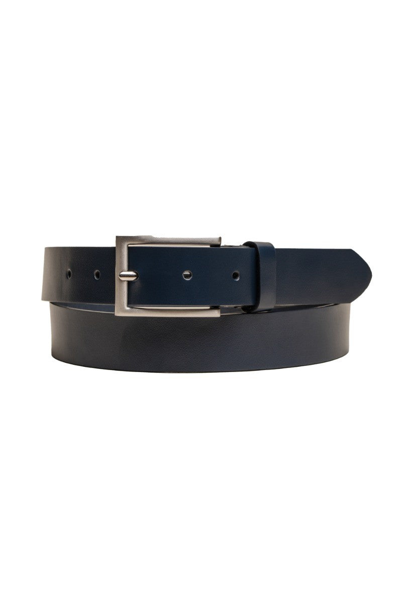 Ceinture en cuir pour hommes - Bleu Marine