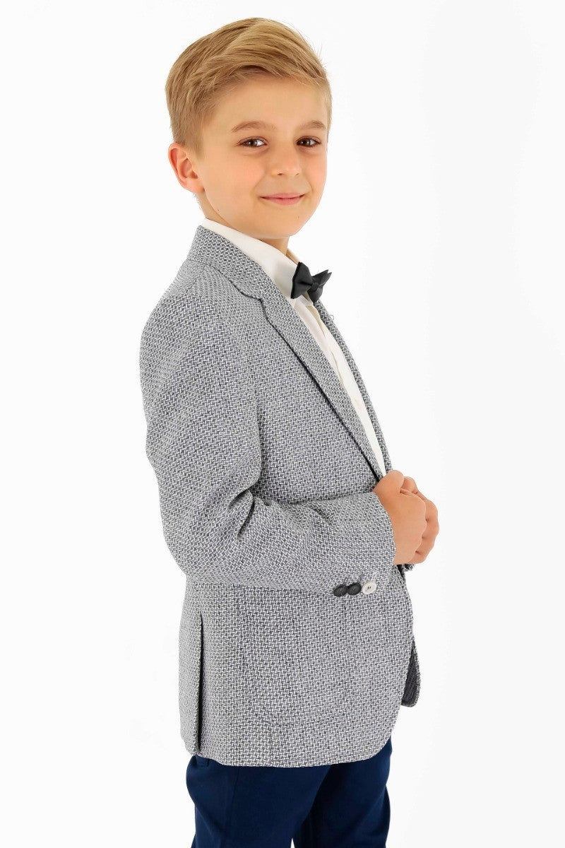 Jungen Einreiher Slim Fit Formal Blazer - GERRARD - Graublau