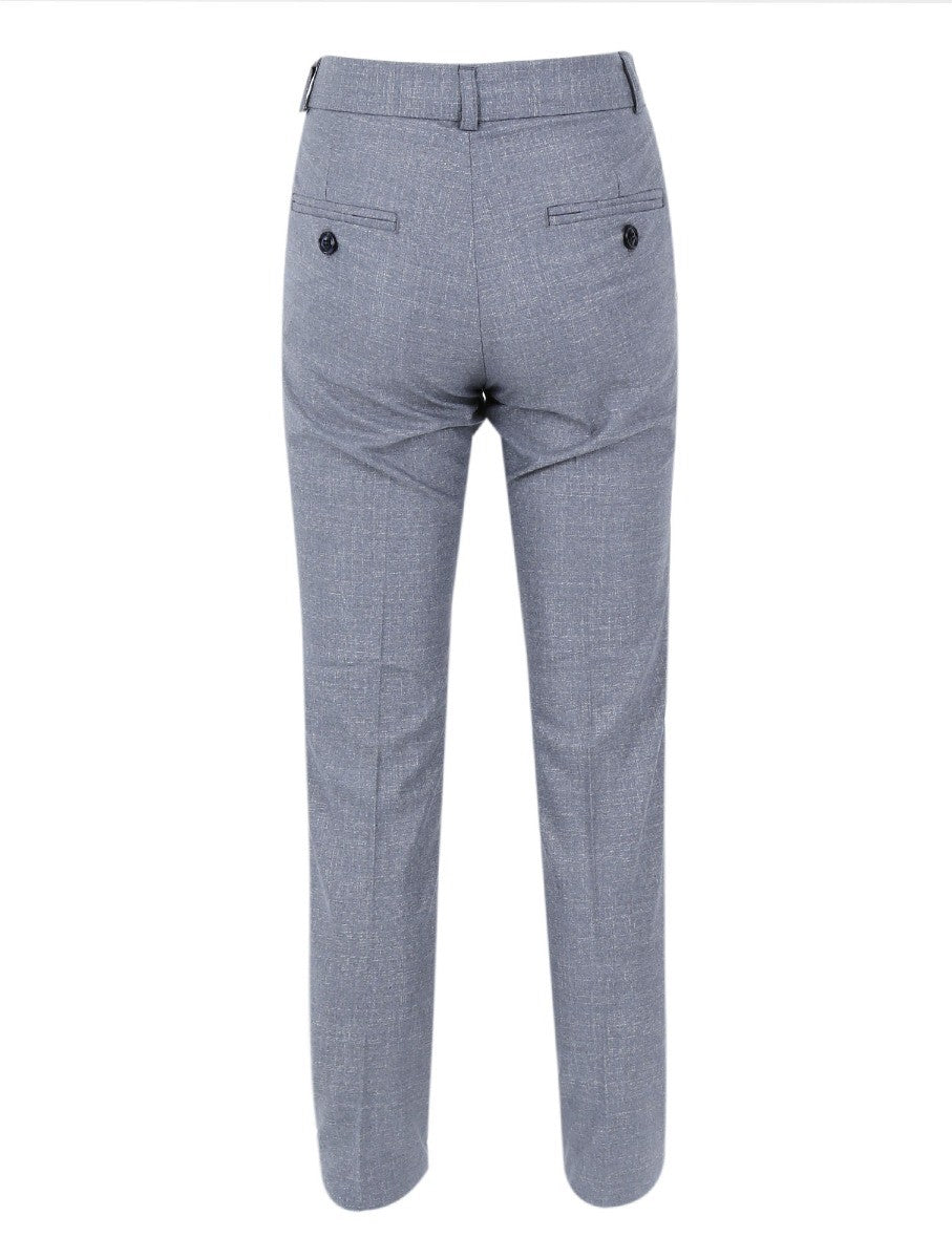 Ensemble Costume à Carreaux Windowpane Slim Fit pour Garçons - Gris Clair