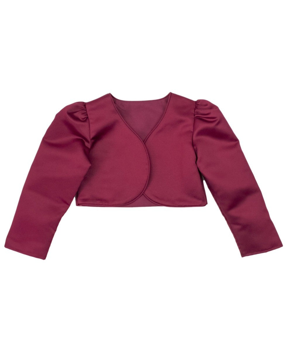 Mädchen Langärmeliger Bolero - Bordeaux