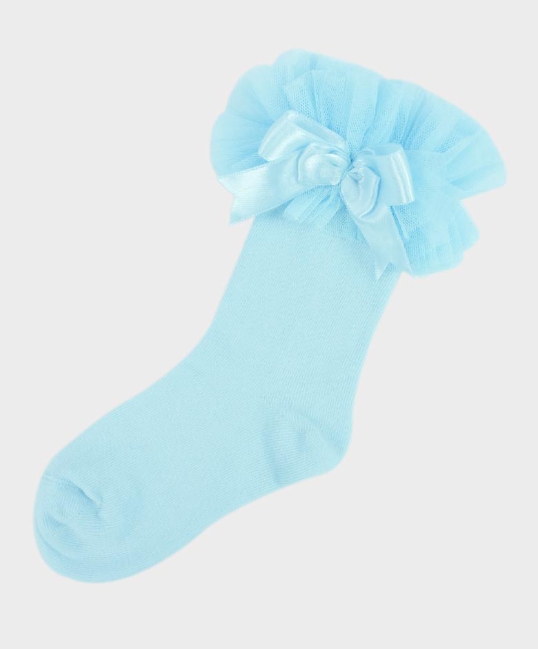 Baby Mädchen Rüschen Schleife Rüschen Socken - Blau