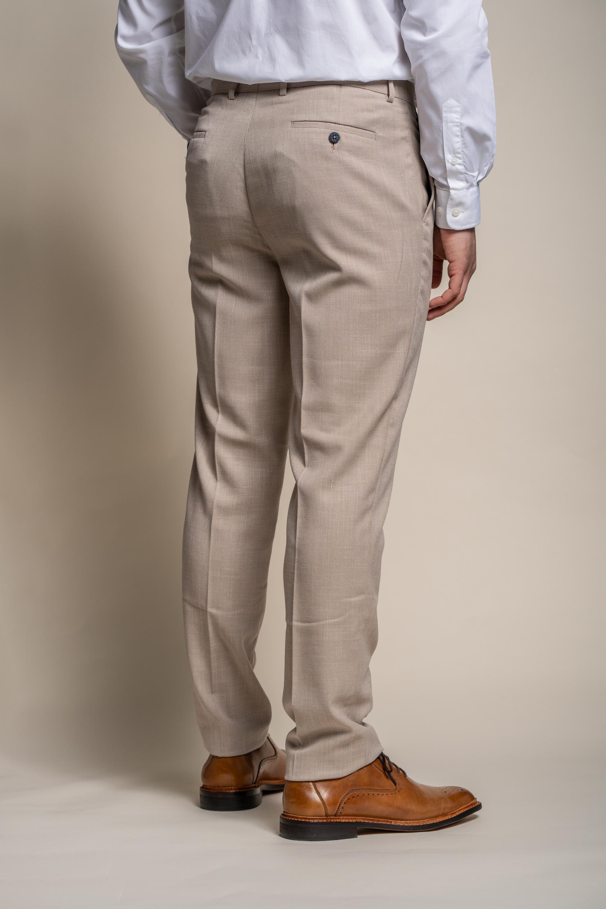 Pantalon formel ajusté pour hommes - MIAMI - Beige