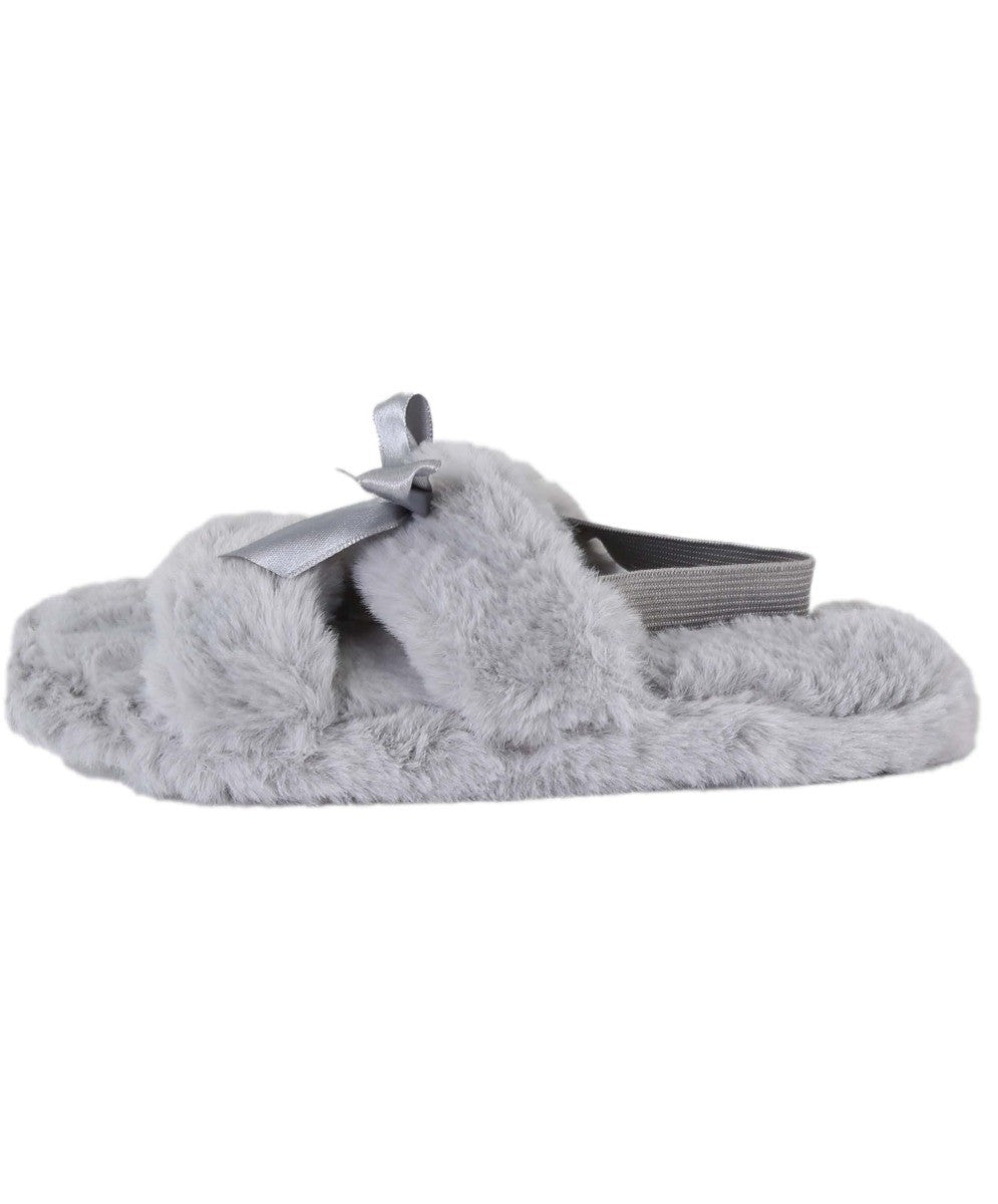 Chaussons en Pluche Douce pour Filles - Gris