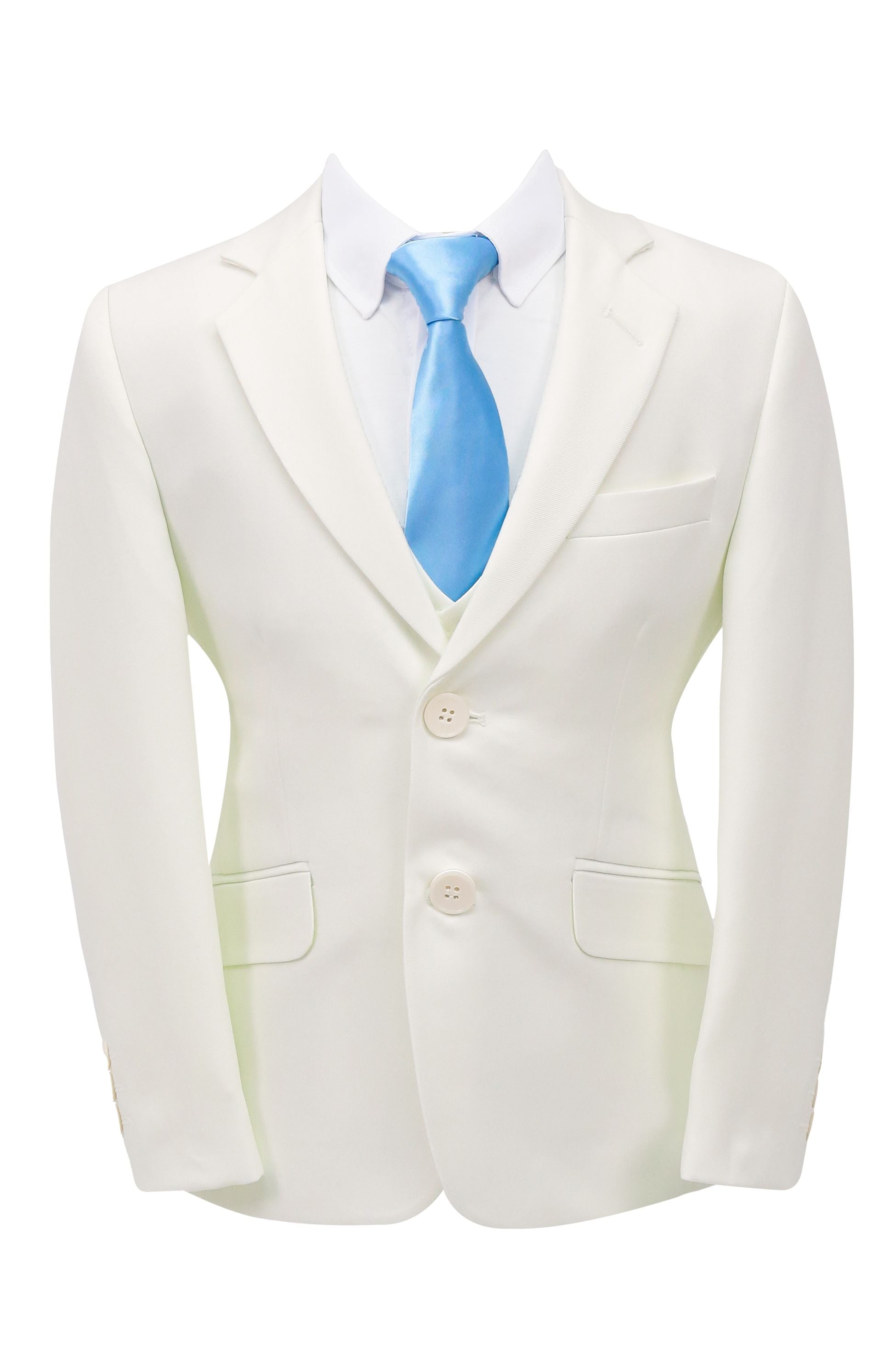 Ensemble Costume de Communion Tailleur Uni pour Garçons - Blanc