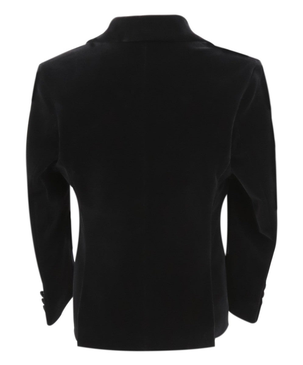 Blazer Formel Slim Fit en Velours pour Garçons - Hackney - Noir