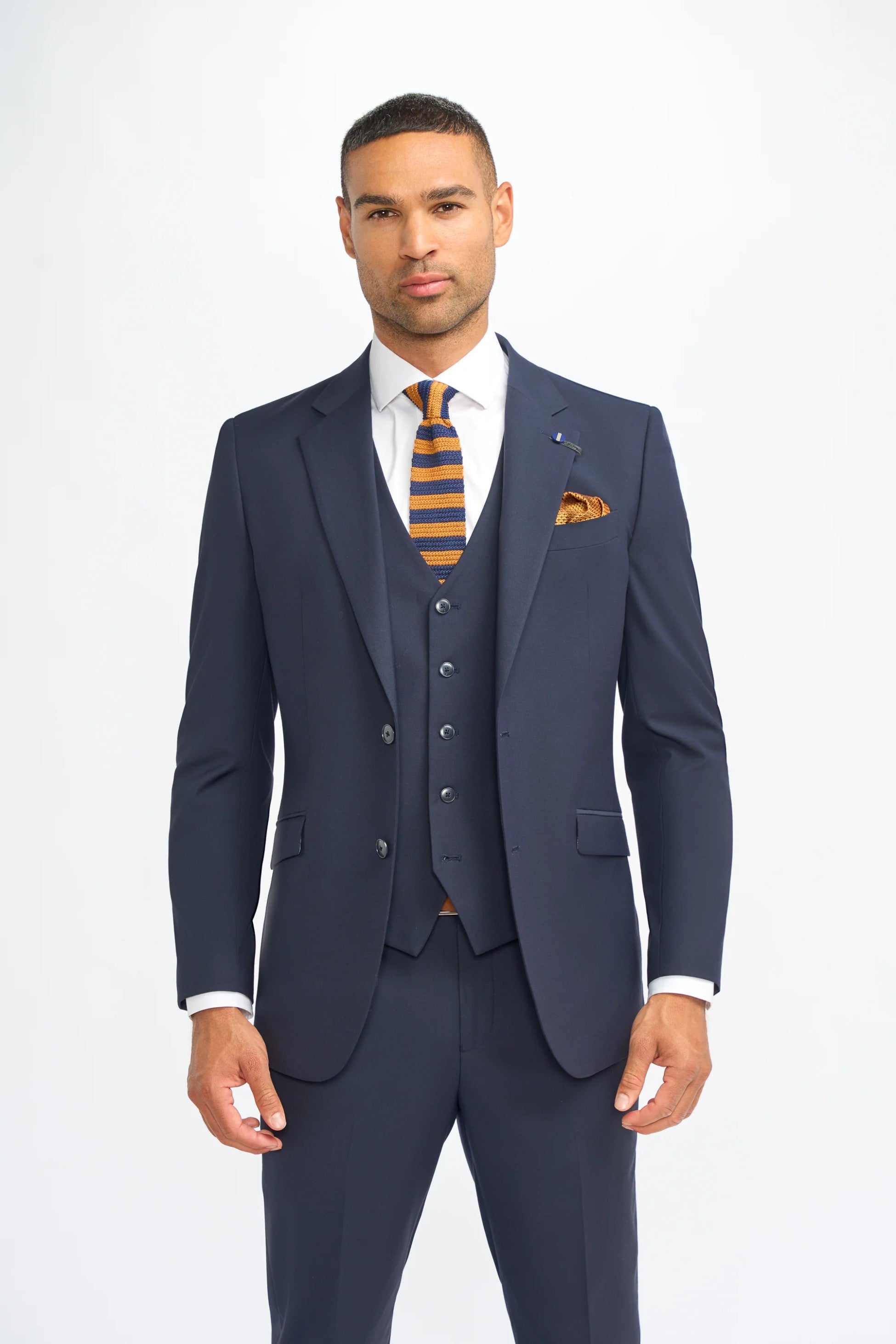 Premium Slim Fit Men's Suit – MALIBU - Navy Blue