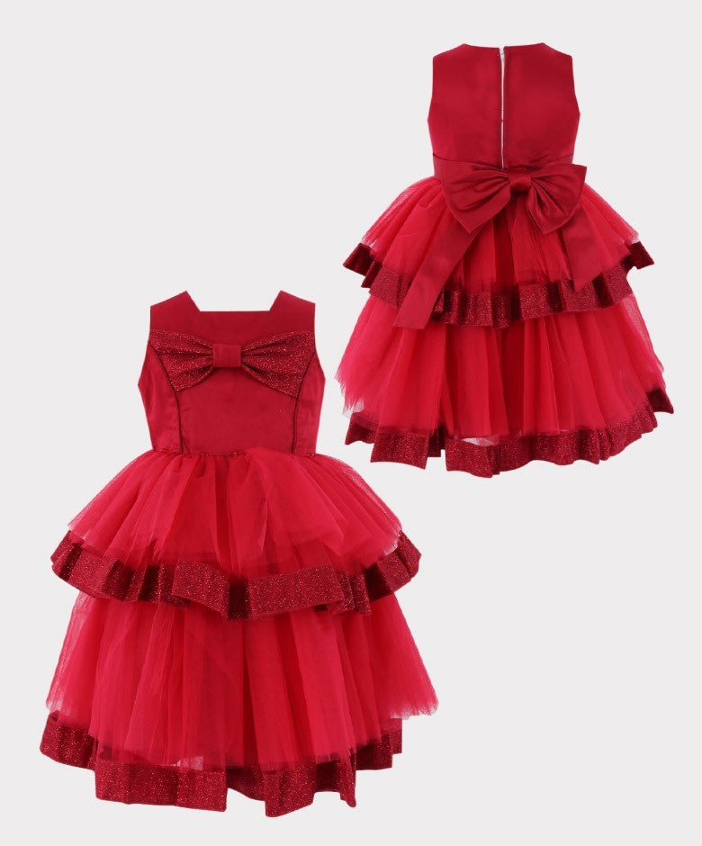 Robe de Soirée en Tulle pour Filles - Rouge