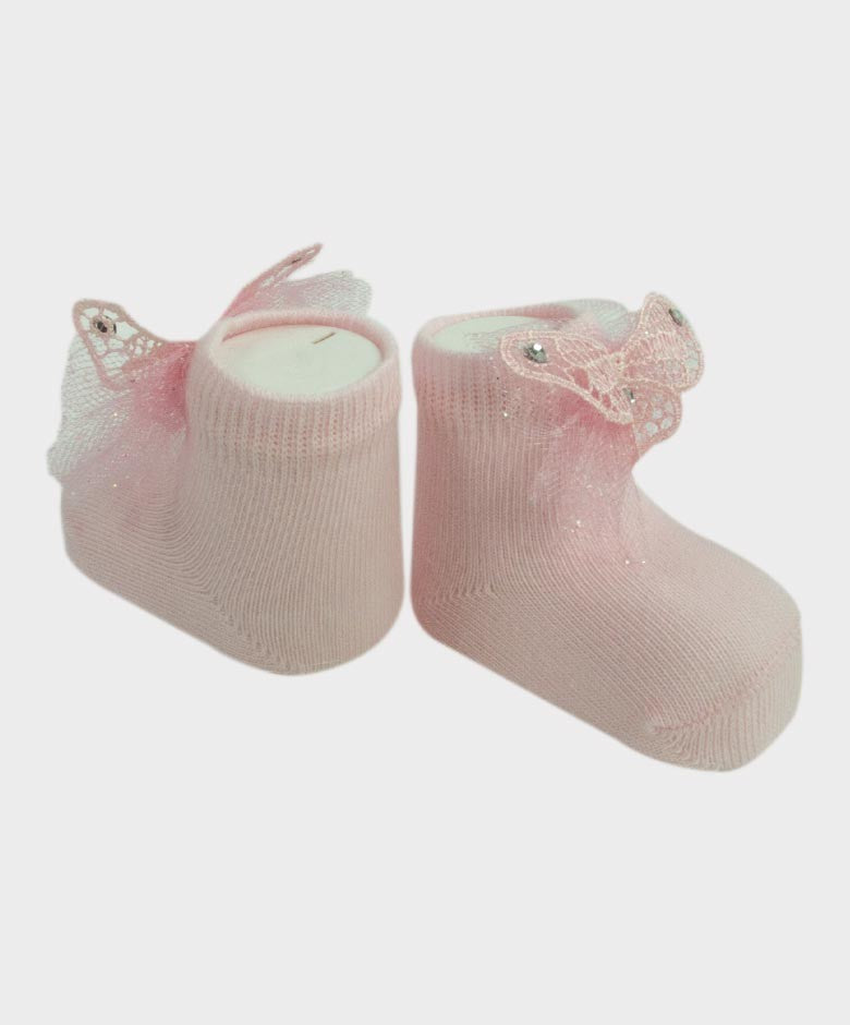 Baby Mädchen Stirnband und Socken-Set - Pink